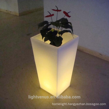 Home garden pots self watering plastic pp planter led lighted planter pots